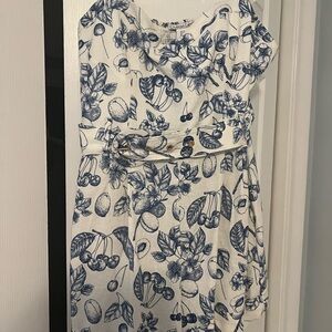 Blue and White Romper